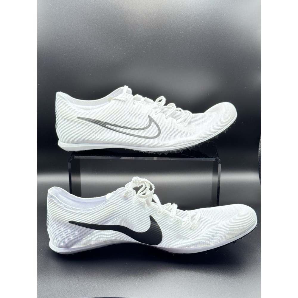 Size 9.5M- Nike Zoom Mamba V6 Track & Field Distance With Spikes, White/Black‎